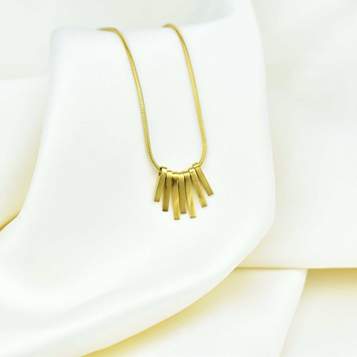 Steel Bar Blate Necklace 