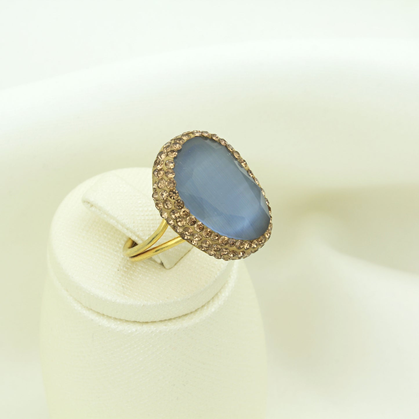 Blue Cat's Eye Stone Women's Ring - RIPP24